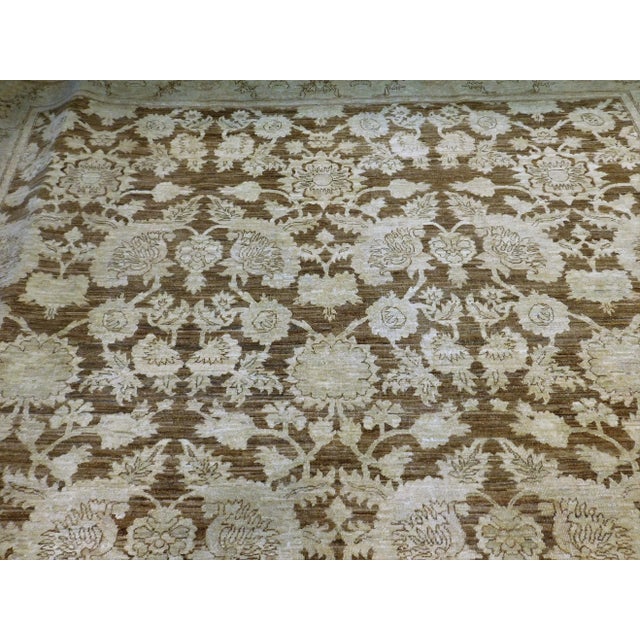 Traditional Fine Handmade Natural Dye Luxury Rug. 6'x 8'10" For Sale - Image 3 of 12