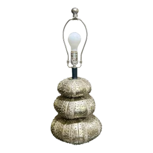 Silver Stacked Sea Urchin Table Lamp in the Style of Regina Andrew