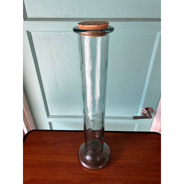 Vintage 22.5 Inch Blenko Style Cylinder Vase - Made in Italy For Sale - Image 4 of 4