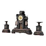 Antique Art Deco Clock Set, Set of 3 For Sale