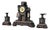 Antique Art Deco Clock Set, Set of 3 For Sale