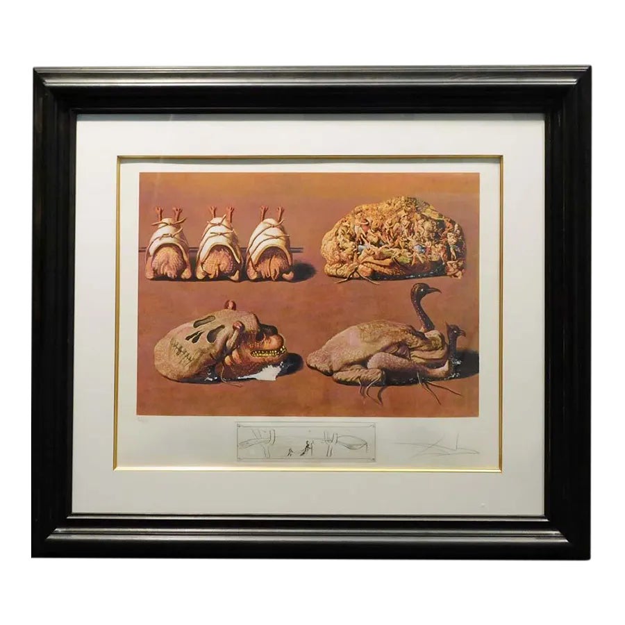 アート・デザイン・音楽 DALI LES DINERS DE GALA Vintage Salvador Dali Les Diners De Gala Hand Signed & Numbered