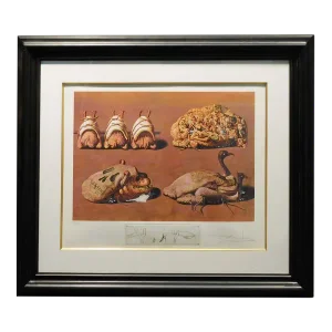 Vintage Salvador Dali Les Diners De Gala Hand Signed & Numbered Original Engraving