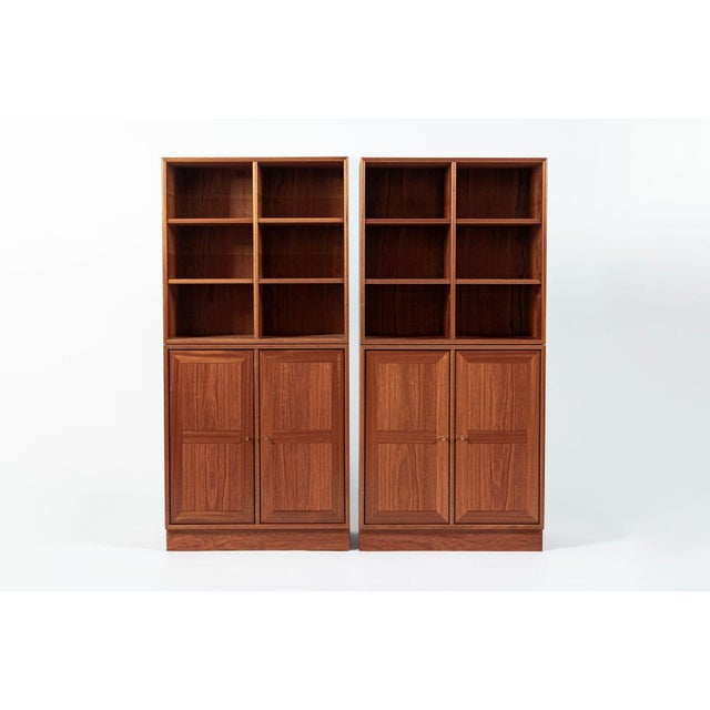 Mid-Century Modern Danish Modern Modular Bookshelf Cabinet System in Teak Wood For Sale - Image 3 of 18