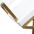 2020s Director White Vegan Leather & Gold Steel Counter Stool For Sale - Image 5 of 10