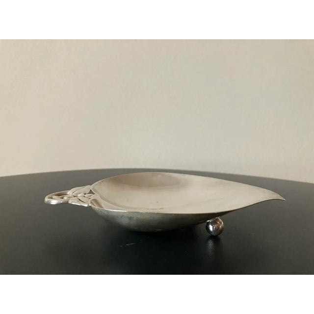 Mid-Century Modern Tiffany & Co Midcentury Peach Fruit Shaped Modern Sterling Silver Jewelry Dish For Sale - Image 3 of 12