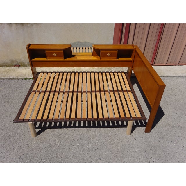 Vintage Light Oak Headboard, 1970s For Sale - Image 4 of 18