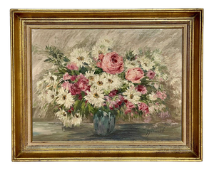 Giraudet, Bouquet of Flowers, Oil Painting, Framed