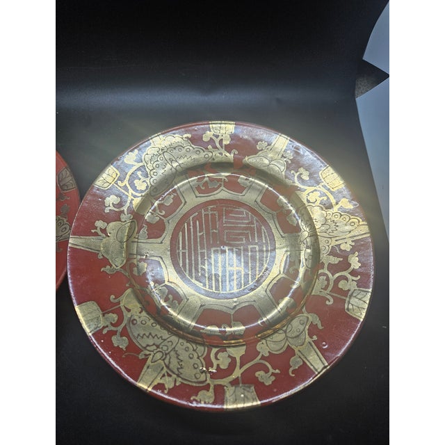 Set of Two, Vintage Japanese Porcelain Dragon Plates