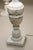 Off-white 1940s Neoclassic Art Deco Empire Regency Modern Carrara Marble Urn Style Table Lamps For Sale - Image 8 of 12