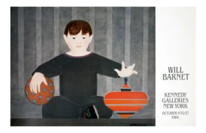 1984 Will Barnet 'The Red Top' Contemporary Red,Black Usa Offset Lithograph