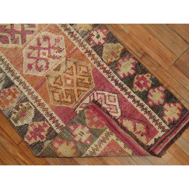 Vintage Zabihi Collection Turkish Anatolian Runner - 2'9" x 11'10" For Sale - Image 4 of 9