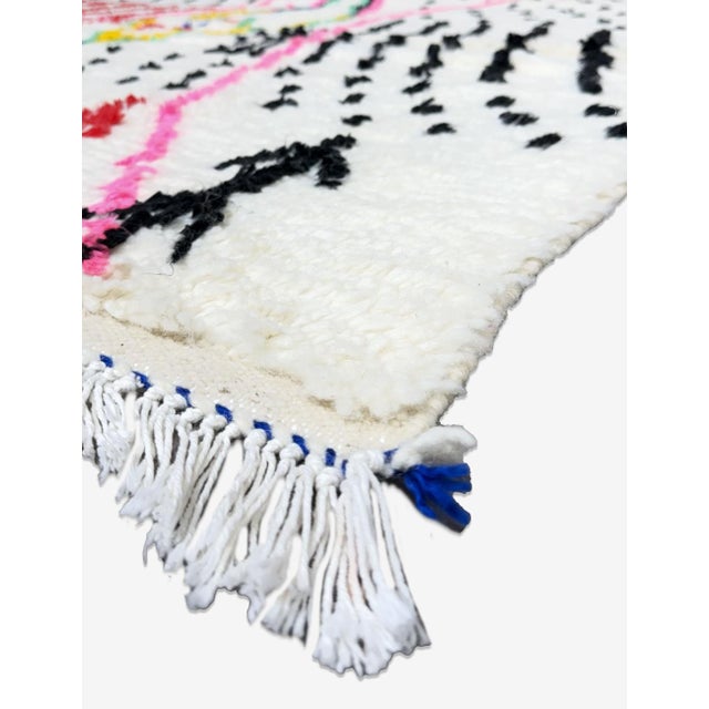 Textile Handmade Berber Azilal Wool Rug - 9.8 X 6.2 Ft For Sale - Image 7 of 8