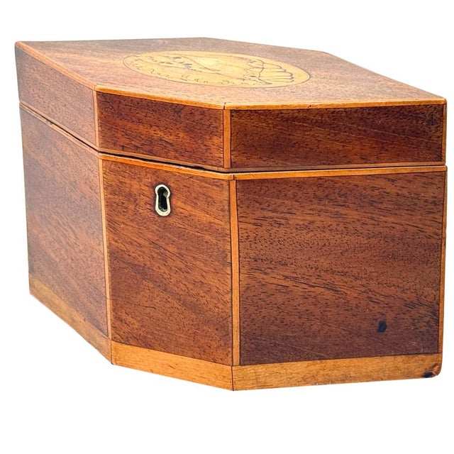 Georgian Hexagonal Shaped Mahogany Tea Caddy, 1790 For Sale - Image 11 of 11
