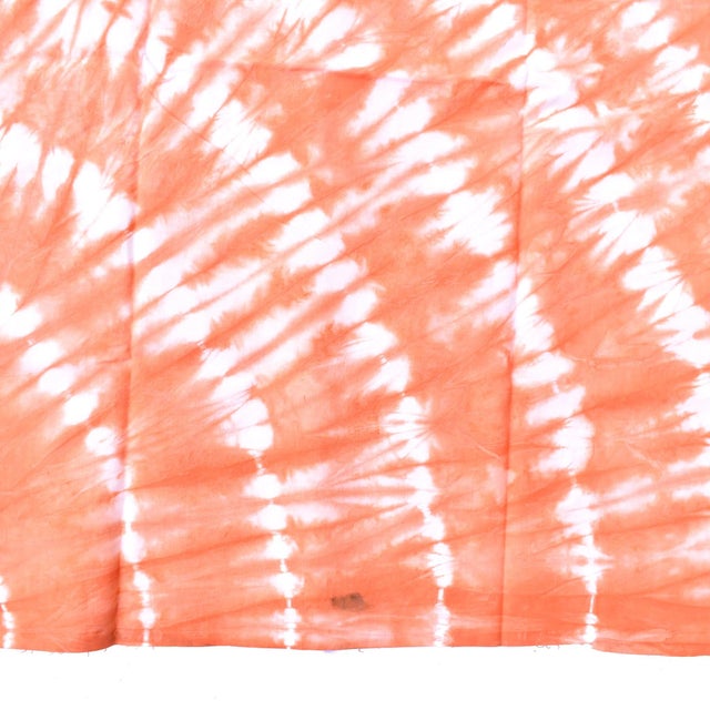 Early 20th Century Yoruba Tie Dyed Orange Textile Nigeria 68x48 inch For Sale - Image 4 of 7