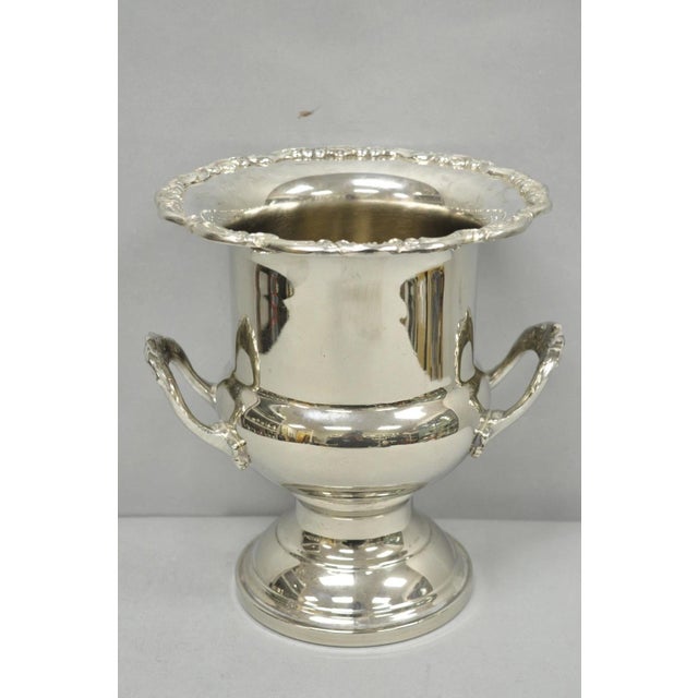 Vintage Gorham Silver Plated Brass Trophy Cup Urn Champagne Chiller Ice Bucket For Sale - Image 17 of 17