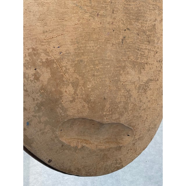 1920s Antique Wooden Dough Bowl Rustic Folk Art For Sale - Image 5 of 5