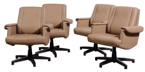 Italian Reposo Office Armchairs in Leather from Sedus, Set of