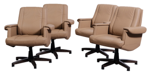 Italian Reposo Office Armchairs in Leather from Sedus, Set of 4