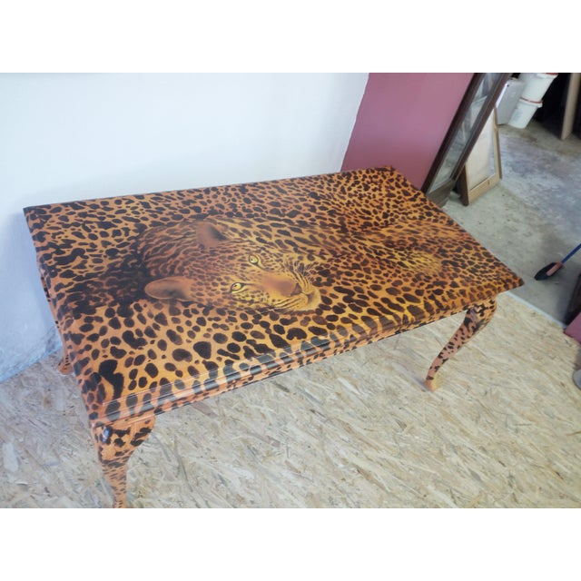 Wood Chippendale Style Table in Beech, Early 1900s For Sale - Image 7 of 16