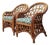 Vintage Woven Rattan Lounge Chairs - A Pair For Sale