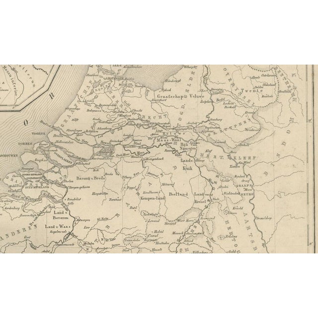 Late 19th Century Historical Map of the Netherlands, 1876 For Sale - Image 5 of 9