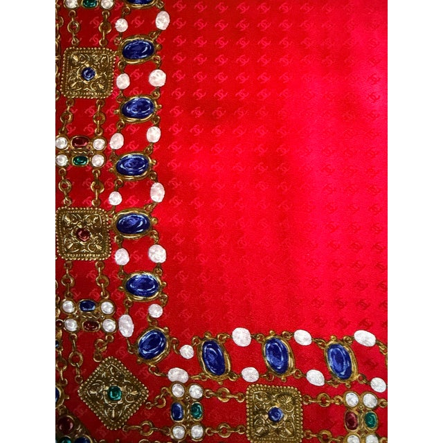 Chanel Chanel Jewelry Gripoix Silk Scarf 1980 For Sale - Image 4 of 11