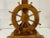Vintage 1970s nautical ships wheel pine wood table lamp with a rope accented base. Wired for the US and in working...