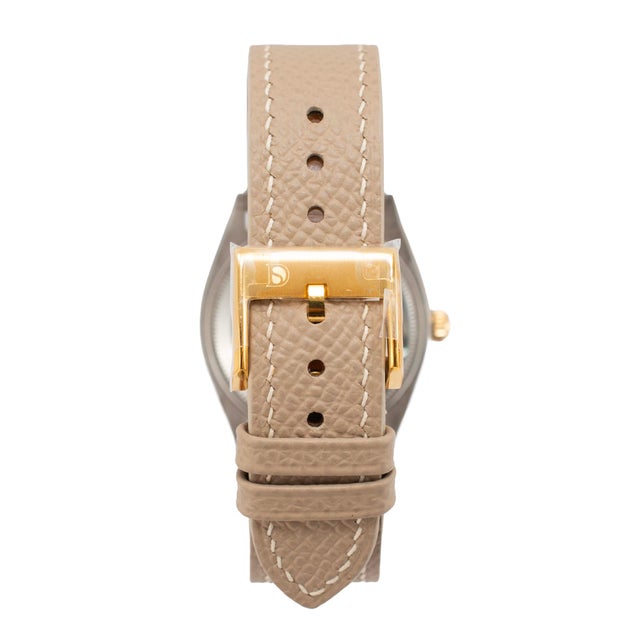 Ladies Vintage Rolex Oyster Perpetual 34mm 6567 Diamond Bezel Steel Gold Watch For Sale In Houston - Image 6 of 8