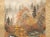 Mid 20th Century Showa Era Watercolor Silk Scroll Painting "Autumn in the Mountains" For Sale In Dallas - Image 6 of 12