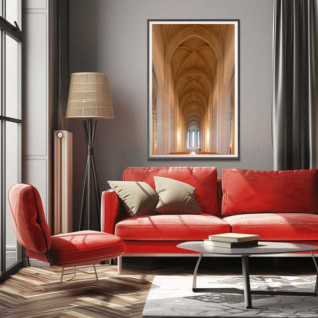 Contemporary Grundtvig’s Church Copenhagen – Scandinavian Architectural Photography 36" X 24" For Sale - Image 3 of 4