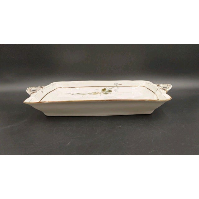 Late 19th Century CFH Charles Field Haviland Limoges Tray Floral Gold Gilt Victorian Hand Painted For Sale - Image 9 of 12