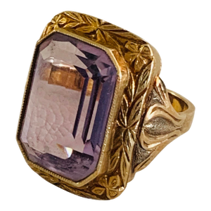 Antique 14k Gold and Amethyst Ring – Size 6
