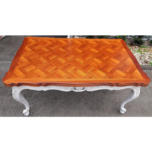 French Country 1950s French Country Draw Leaf Table in Walnut For Sale - Image 3 of 13