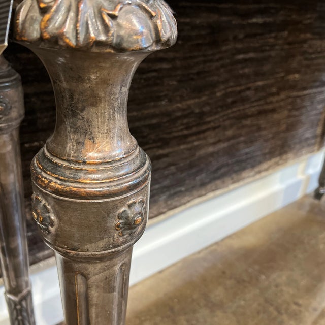 1990s Italian Hand-Carved Wooden Console For Sale - Image 10 of 12