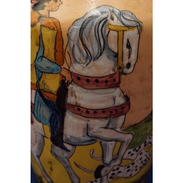 Ceramic Vase with Knight and Dalmatian attributed to Benedetta Cappa Marinetti, Rome, Italy, 1950s For Sale - Image 13 of 18