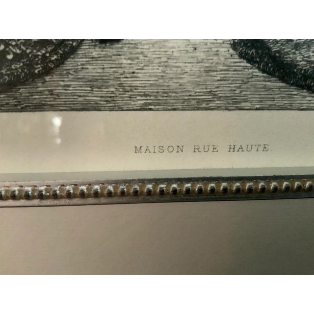 Printmaking Materials Madison Rue Haute- Framed Etching-France For Sale - Image 7 of 12