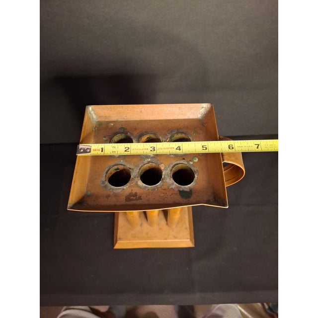 Antique 19thC Copper 6 Tube Candle Mold Sheet Metal Primitive Hearth Americana For Sale - Image 16 of 17