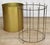 Mid-Century Atomic Spiked Gold Waste Basket Trash Can For Sale - Image 4 of 9