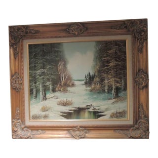 1960s Oil Painting by M. Earl "California School of Painters" Landscape Scene For Sale