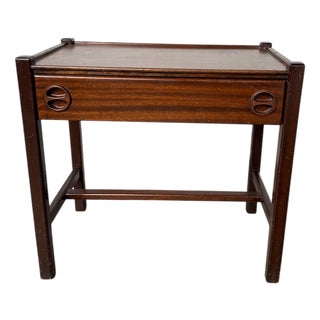 Mahogany Bedside Table by Jacques Hauville for Roche Bobois, 1950s For Sale