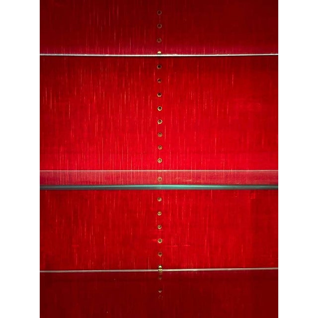 Custom Vintage Mid-Century Modern Mahogany Glass Front Hutch For Sale - Image 9 of 10