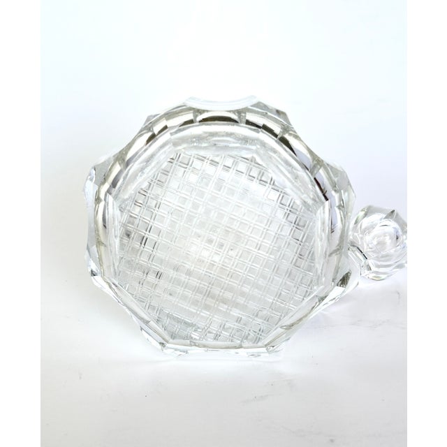 1920s Art Deco Heavy Cut Crystal Perfume Bottle For Sale - Image 5 of 8