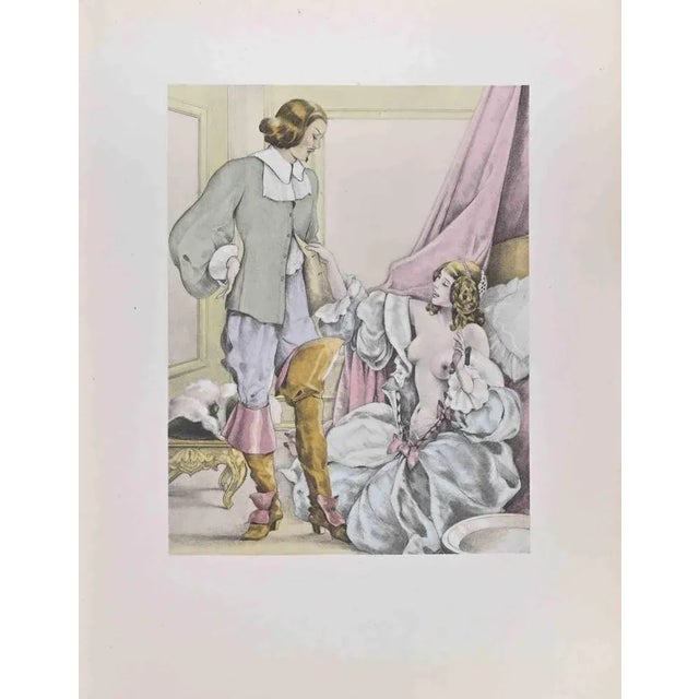 The Treason is a color lithograph on ivory paper, created by the Italian artist Umberto Brunelleschi (Montemurlo 1879-...