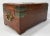 Brown Vintage Asian Wood and Brass Jewelry Box With Traditional Bar Lock For Sale - Image 8 of 11