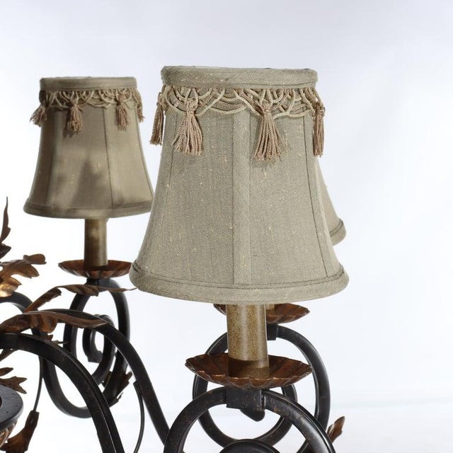 Vintage French Louis XIV Style Figural Cherub Gilt & Ebonized Chandelier C1940 For Sale - Image 13 of 18