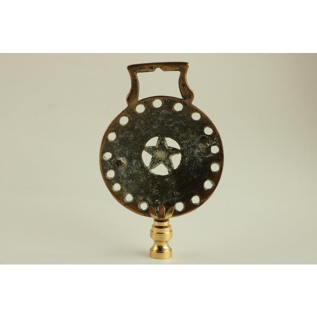 Brass Star Horse Tack Lamp Finial For Sale - Image 4 of 5