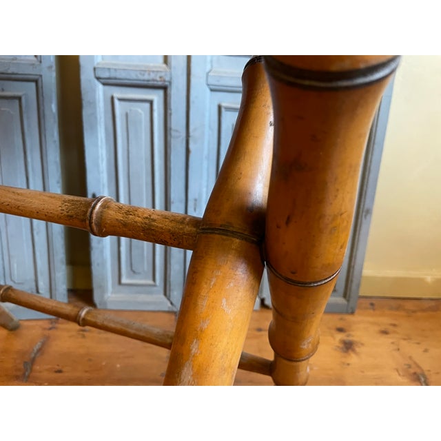 French Folding Side Table in Faux Bamboo, 1920s For Sale - Image 16 of 18