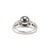 Early 21st Century Mikimoto 18k White Gold Tahitian Pearl Accented Diamond Cocktail Ring For Sale - Image 5 of 7