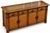 Vintage Rattan and Bamboo-Style Sideboard With Glass-Inset Top – Tropical Regency Cabinet For Sale - Image 9 of 9